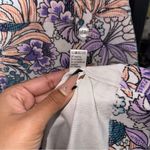 Banjanan Floral Corduroy Midi Skirt With Button Front Detail Womens Small EUC Purple Photo 12