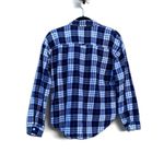 by the way. Plaid Flannel Button Down Shirt Blue White Medium Photo 1