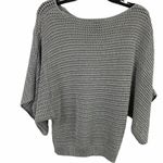 INC International Concepts Gray Crochet Winged Sweater Size Petite Medium Photo 4