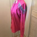 Wrangler Vtg  western wear button up pink long sleeve top with beaded tassels L Photo 3