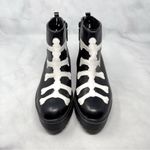 Iron fist Wishbone Bones Chunky Platform Heavy Sole Ankle Boots Goth Black 7 38 Photo 2