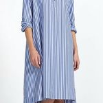 Johnny Was NEW Georgia Stripe Henley Shirt Dress Photo 0