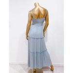 Ultra Flirt Women's Light Blue Sleeveless Tiered Maxi Dress Size S Photo 2