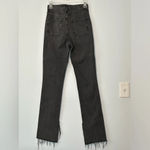 ZARA  black wash split leg raw hem jeans size 2 Photo 4