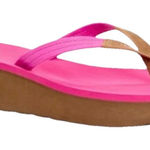 UGG  Ruby Wedge Flip Flop Sandals Women’s Pink & Tan Size 8 /W8 Photo 0