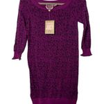 Juicy Couture NWT purple leopard knit long top dress Y2K size S Photo 0