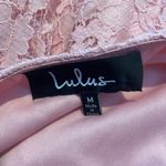 Lulus Lulu’s Lace Pink Long Sleeve Mini Length Size Medium Party Dress. Photo 5