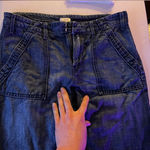 J.Crew  denim blue jeans with a wide leg and front and rear pockets. Size 4 Photo 0