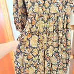 Mille Autumn Harvest Floral Midi Dress XS Brown Photo 7