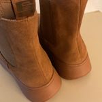 FitFlop women chestnut brown suede platform Chelsea boots size. 9.5 Photo 2
