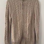 L.L. Bean Knit Cardigan Full Zip Sweater Cable Photo 0
