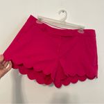 J.Crew Factory 4" Linen Cotton Scalloped Hem Short Solid Pink Preppy Shorts 8 Photo 10