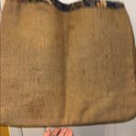 MULTICOLOR FLORAL TAPESTRY JUTE TOTE BAG FLORAL DESIGN CLOTH HANDLES/INTERIOR Tan Photo 4