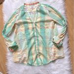 Holding Horses Anthropologie Tiby Pastel Plaid Button Down Popover Shirt Photo 3