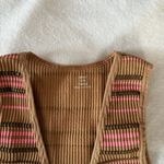 Aerie Womens Size Medium Pink Brown Stripe Ribbed Tank Top Cropped Activewear Photo 1