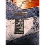 Kut From The Kloth  Shirley Bermuda Shorts Distressed Denim Frayed Hem‎ Size 10 Photo 4