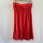 Forever 21 Red Swim Tube Top Coverup Dress Size Large Built-In Bra Beach Photo 4