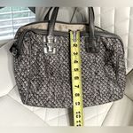 Coach Taylor Python Animal Print tote Purse F26037 Gunmetal Leather trim Photo 9