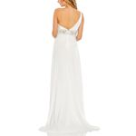 Mac Duggal  68170 Pleated One Shoulder Beaded Waist Gown Photo 9
