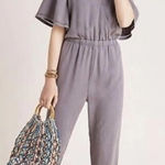 Cloth & Stone Anthropologie Gray Jumpsuit Medium Boho Capsule Formal Work Scandigirl‎ Preppy Photo 0