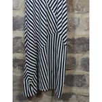 American Rag Cie Dress Woman's Medium Black White Striped Maxi Sleeveless Cruise Photo 3