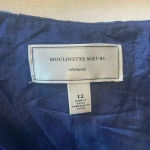 Anthro Moulinette Soeurs Oak Apple 100% Silk Dress Size‎ 12 Blue Photo 6