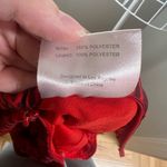 Fame and Partners Women’s Red The Laura Top Wrap Blouse Flutter Sleeves Size 0 Photo 5