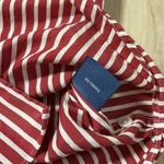 Faconnable Women's Red White Stripe Button Down Shirt Size S Designed in France Photo 3