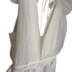 Aakaa  Ruffled Tulle Bodice White Jumpsuit Photo 3