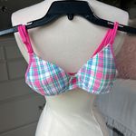 Candie's -Comfy Lightly Padded Bra Pink Plaid Soft  32A Photo 4