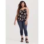 Torrid Black Floral Sophie Georgette Tiered Swing Cami, 3X/22-24 Photo 7