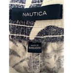 Nautica Ladies Poll On Linen Shorts, Blue Palm Print XL Photo 3