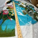 Dor Dor Couture L artsy mesh floral Beachy duster open kimono Multicolor Blue Size L Photo 6