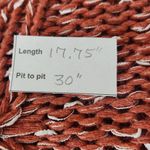 HYFVE Coral Red Chunky Knit Cropped Sweater Hoodie Size Small Oversized Pullover Photo 9