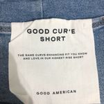 Good American  Good Curve Raw Hem High Rise Denim Blue Jean Shorts Size 15 NWT Photo 4