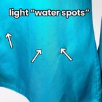 Vintage Gil & Co Blue Satin Button Up Blouse Long Sleeve Size Small Photo 9