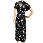 American Rag Faux Wrap Maxi Dress Color: Tossed Floral Black Size Small Photo 3