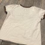 Brandy Melville  White and Brown Short Sleeve Tees Photo 3