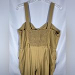 Nine West Women’s Mustard Romper Smock Zipper Side Pocket Jumpsuit Overall Sz XL Photo 3