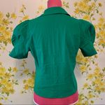 Button up short sleeve blouse in Kelly green size M Size M Photo 1
