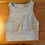 Celestial Bodiez Cropped High Neck Bra Top in Gray with a Cut Out Back Photo 0