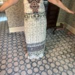 Hale Bob  medium M halter Cream and Black Maxi dress double side slits Photo 11