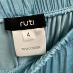 Ruti Silky Satin Wide Leg Pants Pull On Stretch Waist Size Large 4 Old Size Blue Photo 2