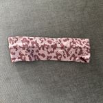 Athleta Leopard Print Knotted Headband in Mauve Pink Photo 2