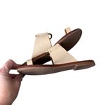 Tory Burch - Brannan Studded Leather Sandals in Natural Gold Sz 7 Photo 7