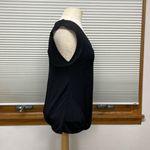 Theory Black Twisted Hem Sleeveless Top With Attached Tank Top Size Medium Photo 3