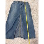 Vintage y2k Levi Strauss Signature Womens Denim Maxi Skirt Button Fly Slit Sz 10 Blue Photo 5