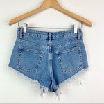 Topshop  Kiri High Waisted High Leg Denim Fringe Festival Shorts 4 NWT Photo 6