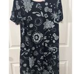Fresh Produce Vintage Black & White Floral Boho Short Sleeve T-shirt Dress, M Photo 5