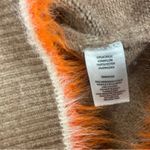 Marc New York  Women’s Size Large Camel & Orange Faux Fur‎ Sweater Photo 5